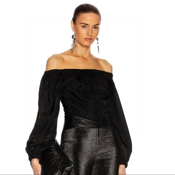 NEW RTA REVOLVE BLACK OFF-THE-SHOULDER TOP - Picture 1 of 9